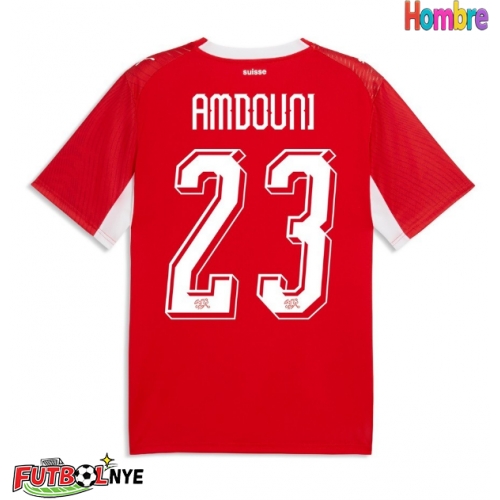 Camiseta Suiza Zeki Amdouni #23 Primera Equipación Mundial 2026 manga corta